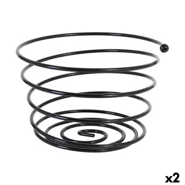 Augļu Bļoda Viejo Valle Melns Spirāle Ø 26 x 17 cm (2 gb.)