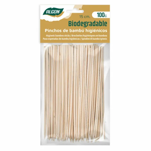 Bārbekjū Iesmu Komplekts Algon Bambuss 150 x 2,5 x 15 mm (100 Daudzums) (36 Vienības)