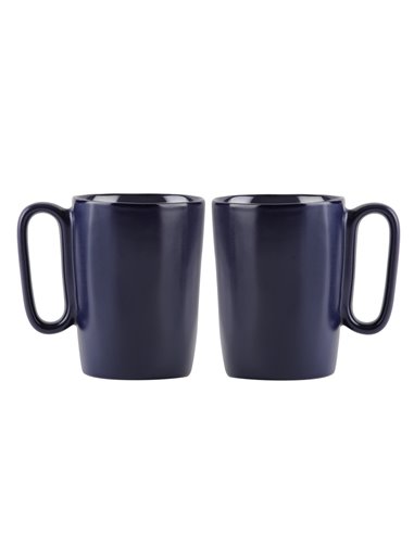 2 ceramic mugs with handle 250 ml czarne FUORI 30022