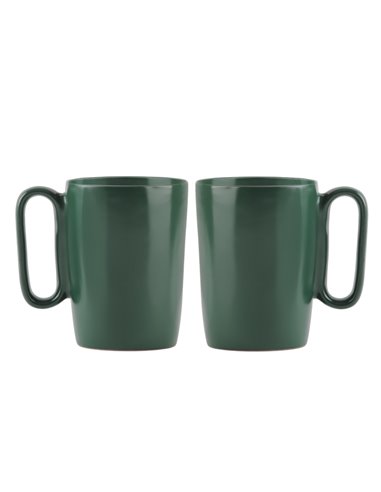 2 ceramic mugs with handle 250 ml zielone FUORI 30039