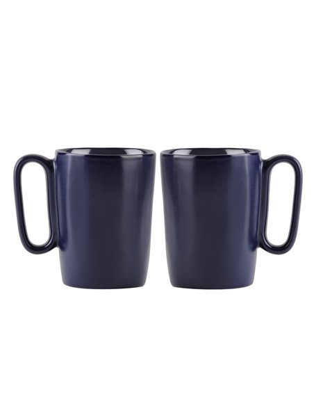 2 ceramic mugs with handle 250 ml granatowe FUORI 30046