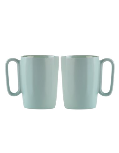 2 ceramic mugs with handle 250 ml miętowe FUORI 30053