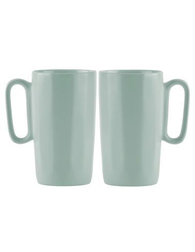 2 ceramic mugs with handle 330 ml miętowe FUORI 30114