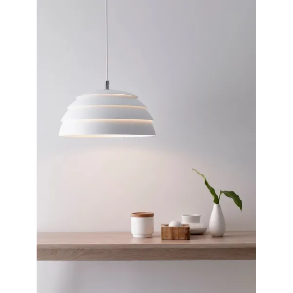 Covetto pendant D390 flat white E27