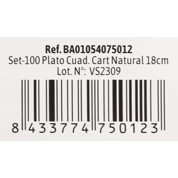 Plāksņu komplekts Algon Vienreizējas lietošanas Balts Kartons Kvadrāta 18 cm (10 gb.)