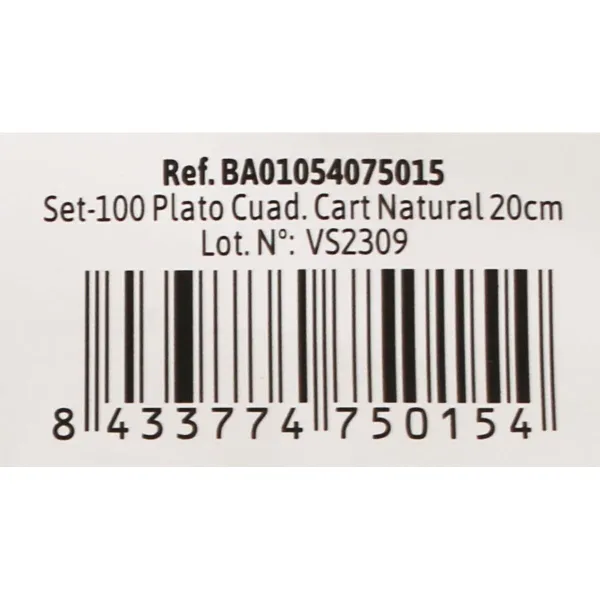 Plāksņu komplekts Algon Vienreizējas lietošanas Balts Kartons Kvadrāta 20 cm (10 gb.)