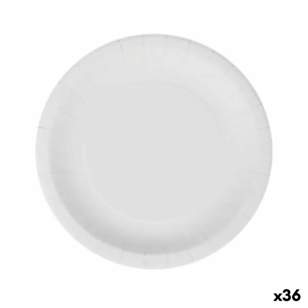 Plokštelių rinkinys Algon Vienkartinis Balta Kartonas 20 cm (36 Vienetai)