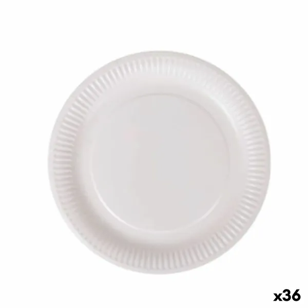 Plāksņu komplekts Algon Vienreizējas lietošanas Balts Kartons 23 cm (36 Vienības)