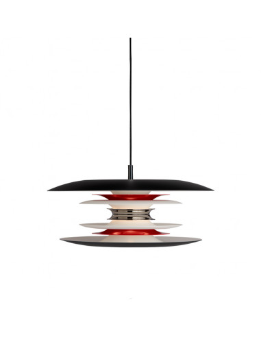 Diablo pendant D400 flat black/glossy red E14