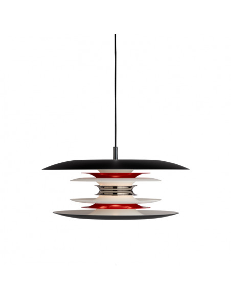 Diablo pendant D400 flat black/glossy red E14