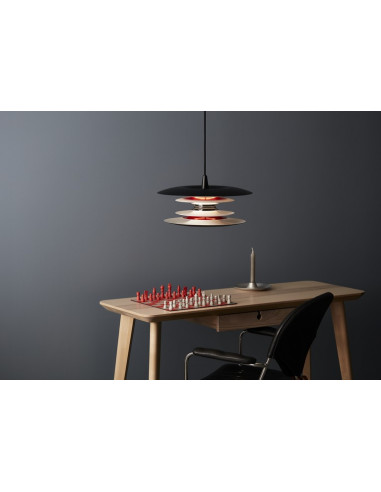 Diablo pendant D400 flat black/glossy red E14