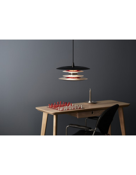 Diablo pendant D400 flat black/glossy red E14