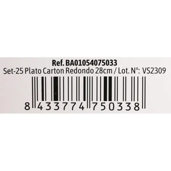 Plāksņu komplekts Algon Vienreizējas lietošanas Balts Kartons 28 cm (15 gb.)