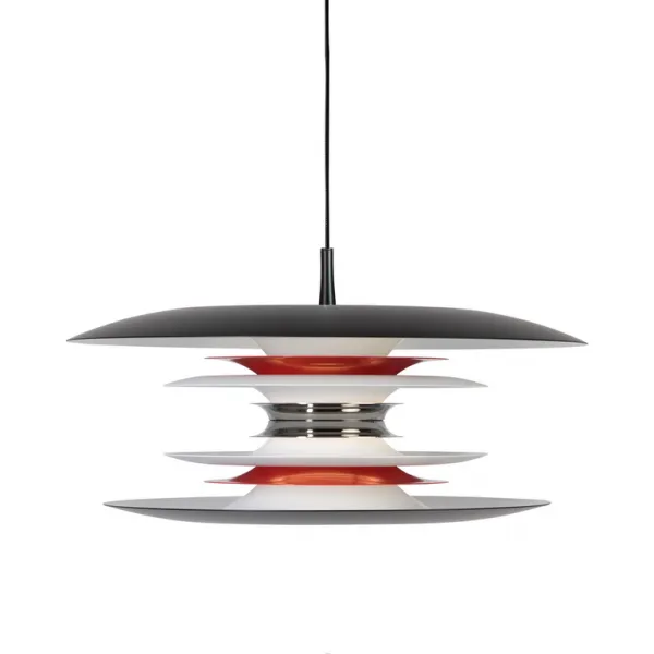 Diablo pendant D500 flat black/glossy red E27