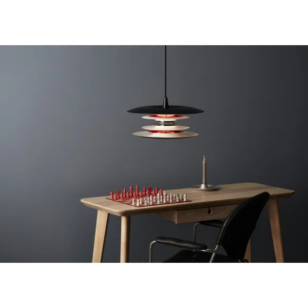 Diablo pendant D500 flat black/glossy red E27