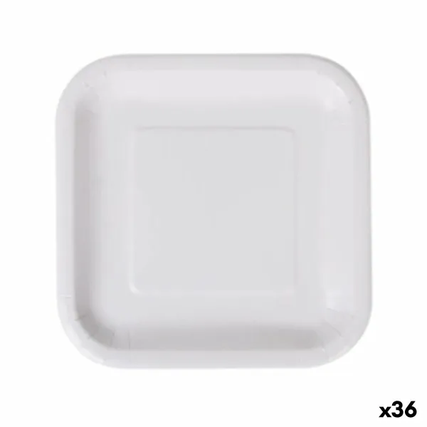 Plokštelių rinkinys Algon Vienkartinis Balta Kartonas 23 cm (36 Vienetai)