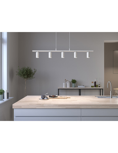 Lucy linear pendant 5 flat white GU10