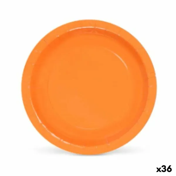 Plāksņu komplekts Algon Vienreizējas lietošanas Kartons Oranžs (36 Vienības)