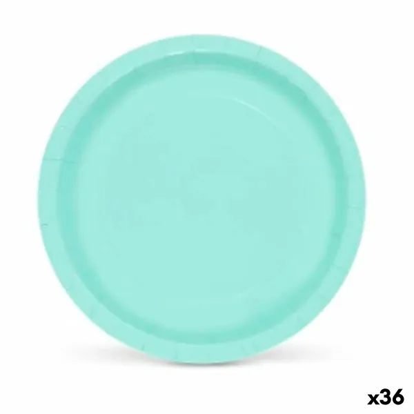 Plāksņu komplekts Algon Aquamarine Vienreizējas lietošanas Kartons 20 x 20 x 1,5 cm (36 Vienības)