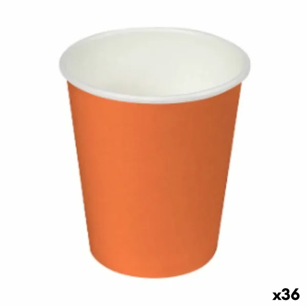 Lasisetti Algon Kartonki Kertakäyttöinen Oranssi 36 Osaa (24 Kappaletta)
