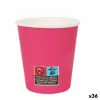 Lasisetti Algon Kartonki Kertakäyttöinen 200 ml Fuksia 36 Osaa (24 Kappaletta)