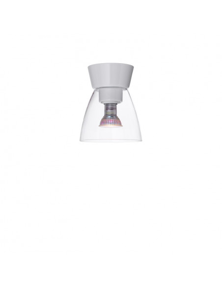 Bizzo ceiling D165 flat white/clear glass E27