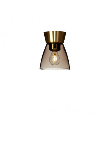 Bizzo ceiling D165 brass/smoked glass E27