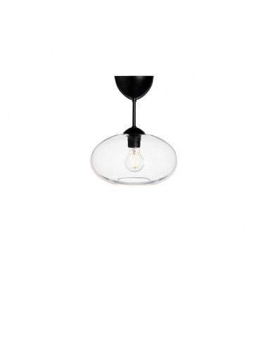 Bullo ceiling D270 flat black/clear glass E27