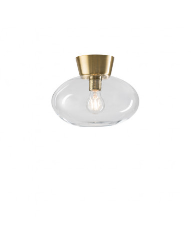 Bullo ceiling D270 brass/clearglass E27