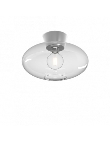 Bullo XL ceiling D380 aluminum/clear glass E27