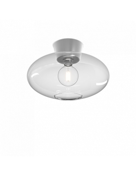 Bullo XL ceiling D380 aluminum/clear glass E27