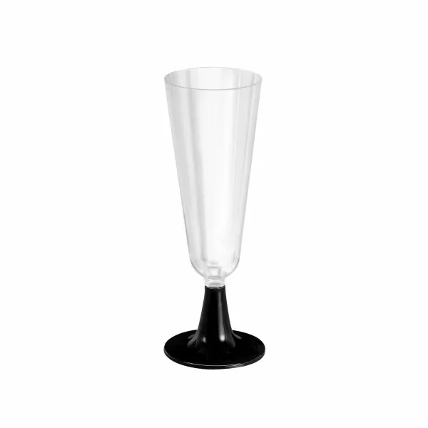 Многоразовые бокалы для шампанского Algon Чёрный 24 штук 150 ml (4 Предметы)