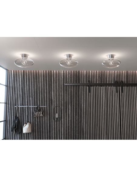 Bullo XL ceiling D380 aluminum/clear glass E27