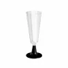 Daugkartiniai cava akiniai Algon Juoda 24 vnt. 150 ml (4 Dalys)