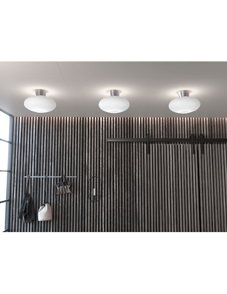 Bullo XL ceiling D380 aluminum/opal glass E27