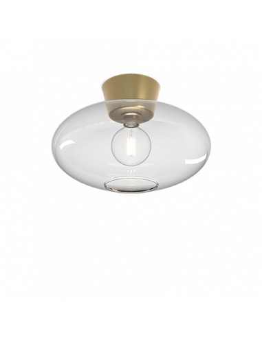 Bullo XL ceiling D380 brass/clear glass E27