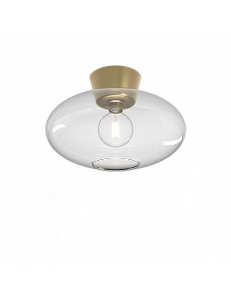 Bullo XL ceiling D380 brass/clear glass E27