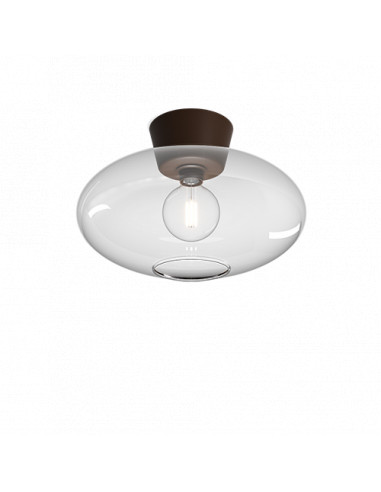 Bullo XL ceiling D380 oxide/clear glass E27