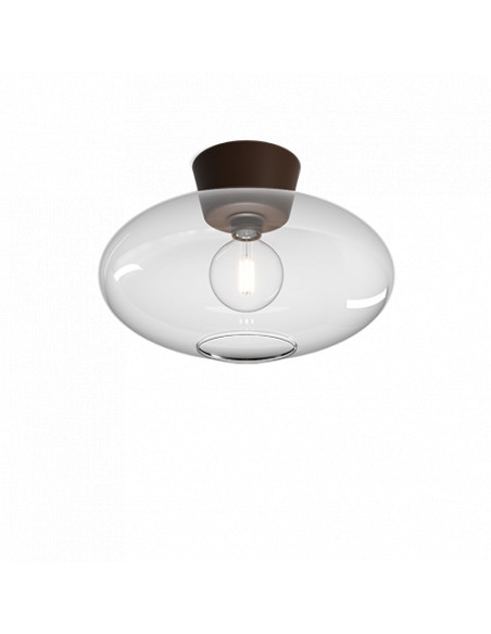 Bullo XL ceiling D380 oxide/clear glass E27