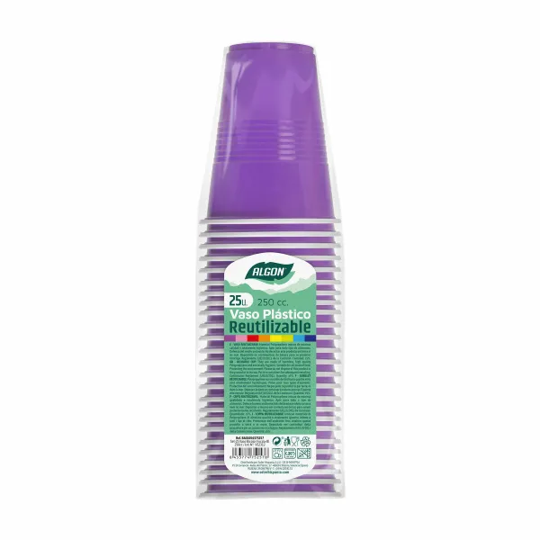 Vairākkārt lietojamu glāžu komplekts Algon Fuksija 24 gb. 250 ml (25 Daudzums)