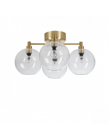 Gloria ceiling D460 brass/clear glass 4xE14