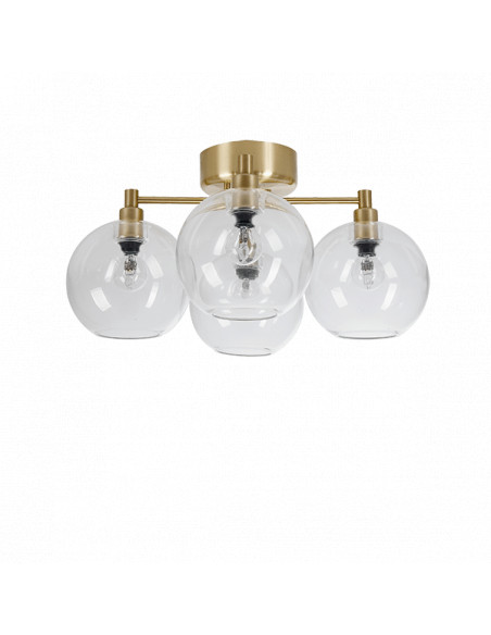 Gloria ceiling D460 brass/clear glass 4xE14