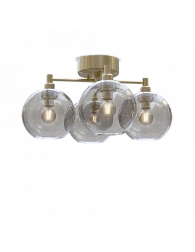 Gloria ceiling D460 brass/smoked glass E14