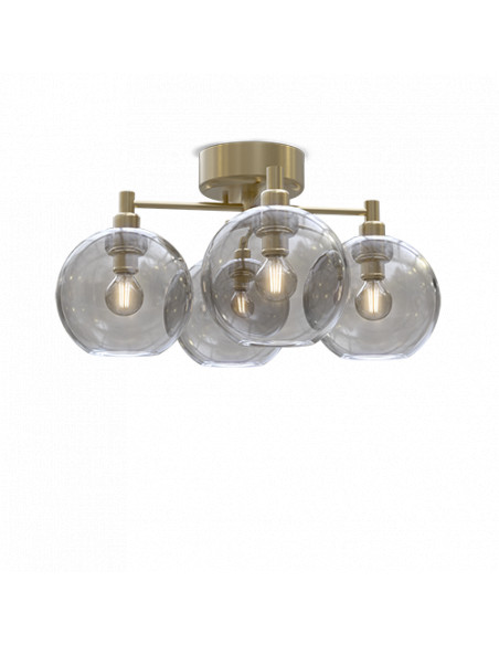 Gloria ceiling D460 brass/smoked glass E14