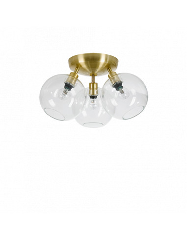 Gloria ceiling D330 brass/clear glass E14