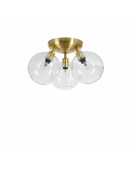 Gloria ceiling D330 brass/clear glass E14