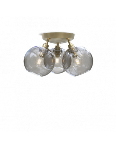 Gloria ceiling D330 brass/smoked glass E14