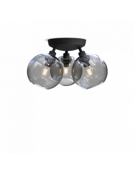 Gloria ceiling D330 black/smoked glass E14