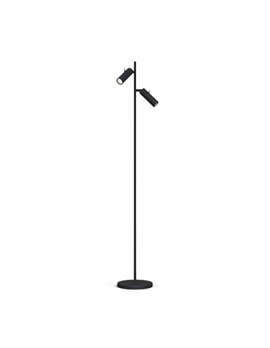 Cato Slim floor lamp flat black double GU10 mini