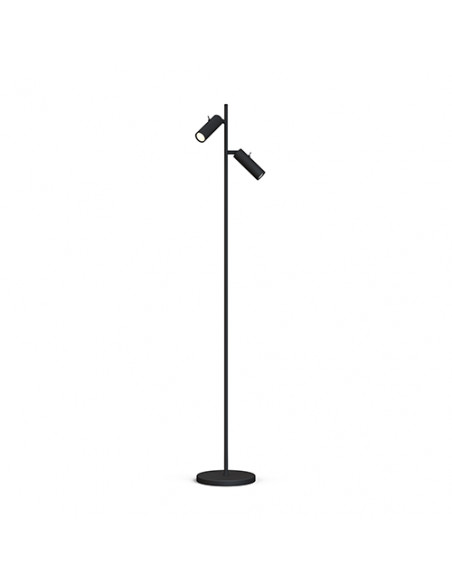 Cato Slim floor lamp flat black double GU10 mini